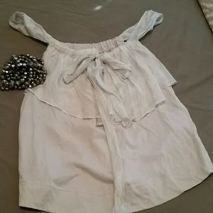 Super fun top! Pale grey designer made